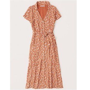 Abercrombie Orange Floral Midi/Maxi Dress